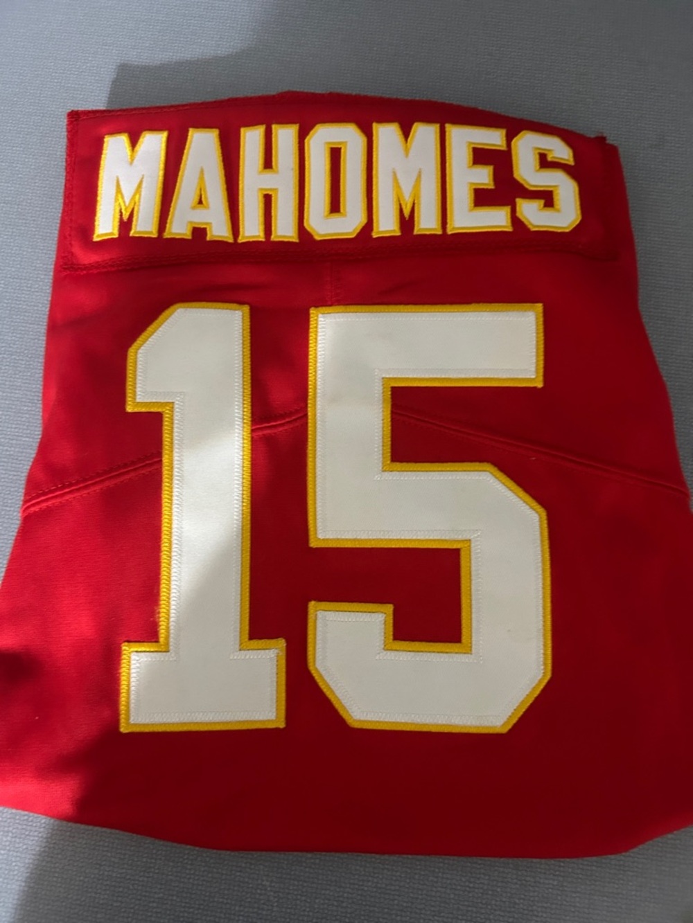 Nike Kids Patrick Mahomes #15 Red Jersey with White & Yellow Accents